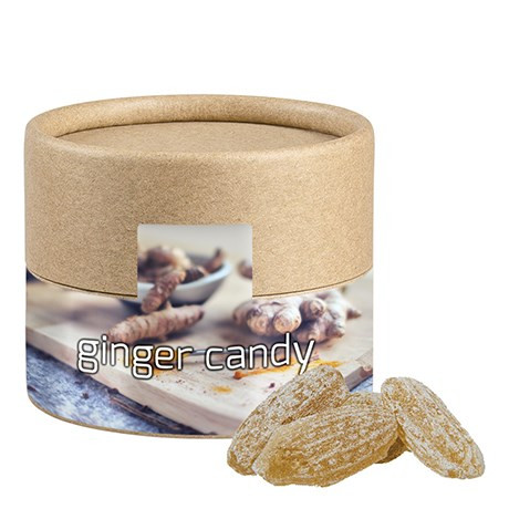 Ingwer Bonbons, ca. 45g, Biologisch abbaubare Eco Pappdose Mini